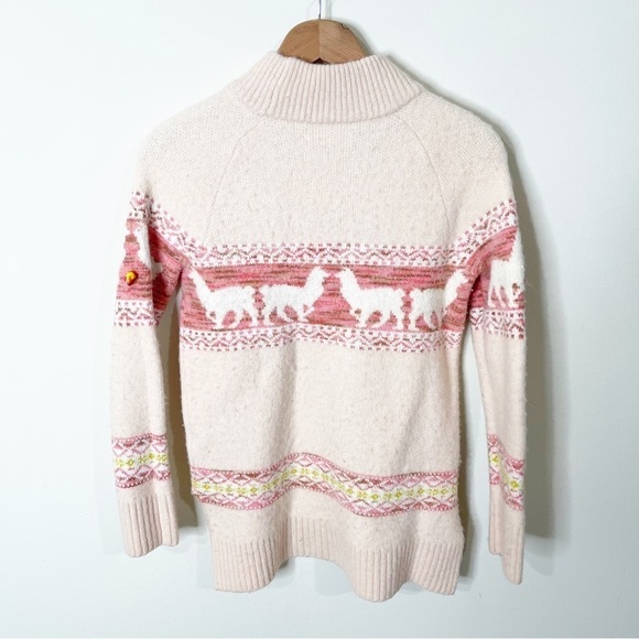 Anthropologie Pink Aimee Pommed Alpaca Wool Sweater Size XS - Picture 6 of 7